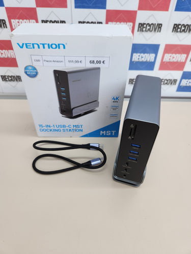 Estación USB-C 15 puertos con 4K y PD100W